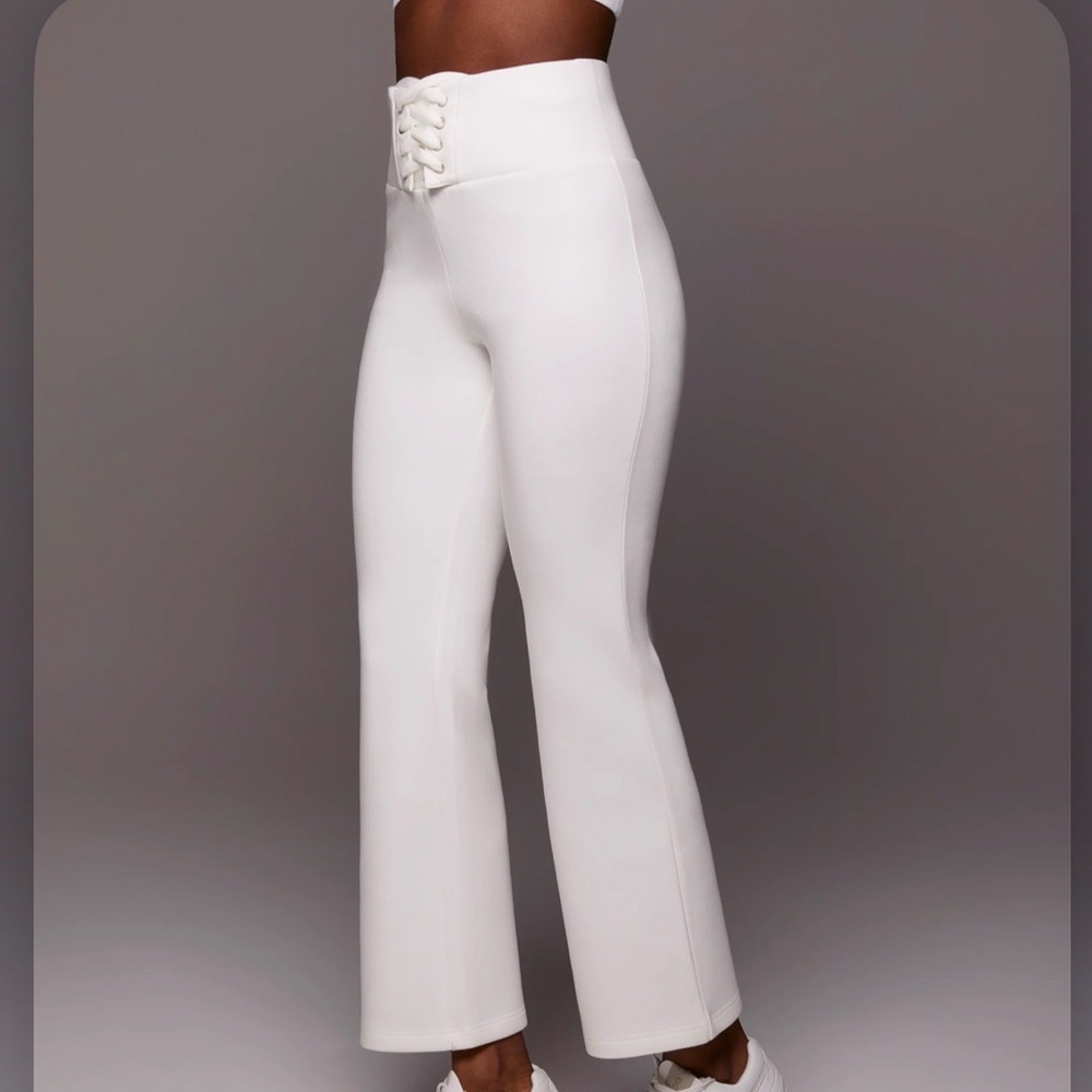 MICHI White Lace-Up Track Pants Small